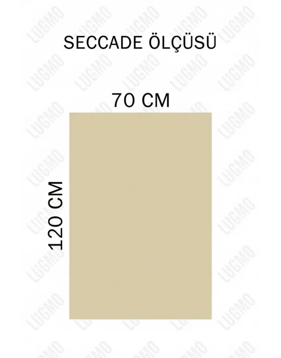 Lüks Tay Tüyü Seccade - 8 mm Kalın Süngerli Ortopedik 70x120 cm Taşıma Çantalı