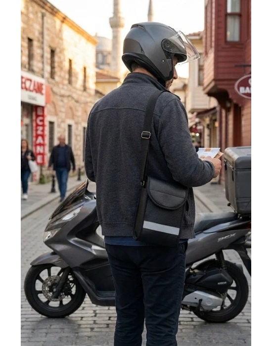 Suni Deri Pos Cihazı Çantası Su Geçirmez