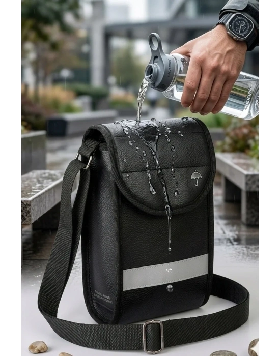 Suni Deri 3 Adet Pos Cihazı Çantası Su Geçirmez