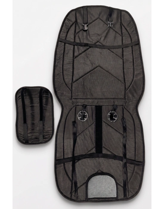 Tay Tüyü Oto Koltuk Kılıf Minder Ön 2 li Set Terletmez Astarlı Füme