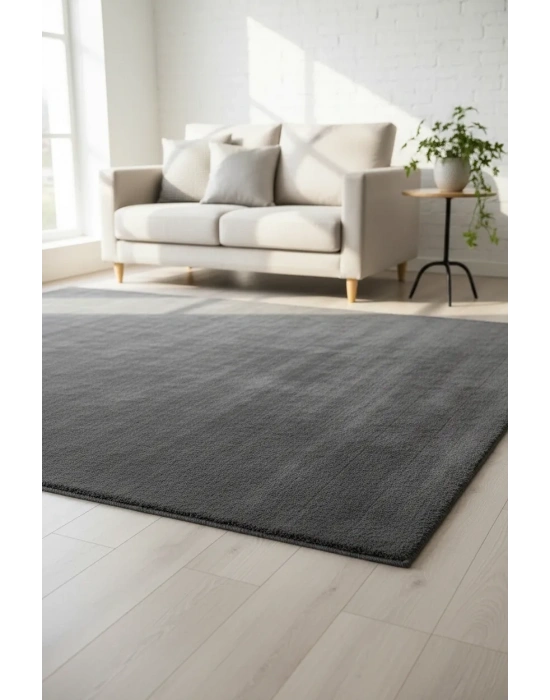 Yolluk Koyu Gri Gri Kaymaz Taban Lüks Peluş