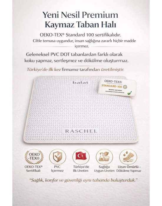 Halı Bej Yıkanabilir Kaymaz Taban Peluş