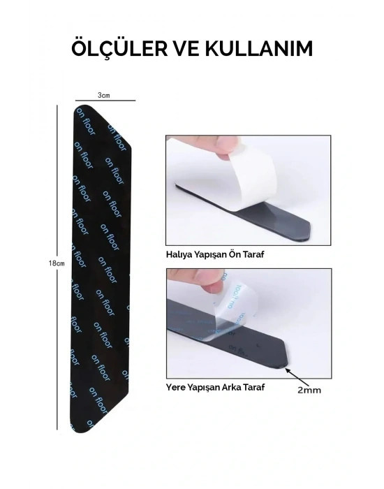 8 Çift (2 Paket) Halı Kaydırmaz Bant