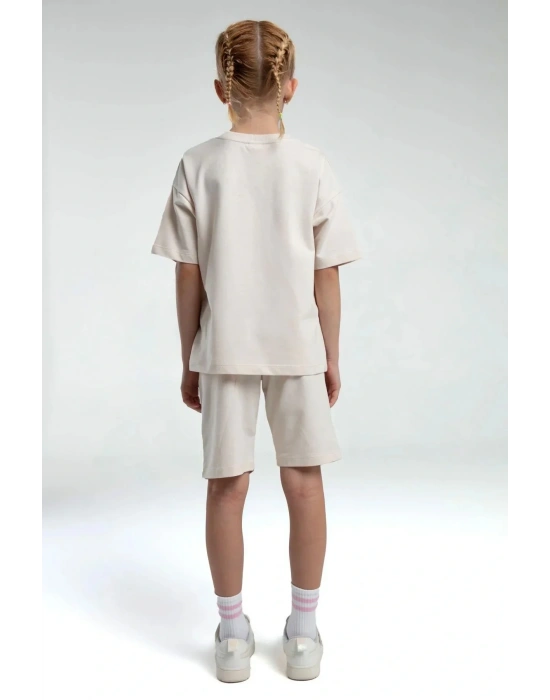 Anne Kız Bermuda Takım İki İplik Örme Kumaş