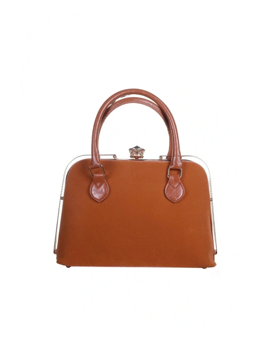 Armine Kadın Omuz Çantası 339 Taba Süet