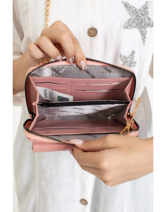 Armine Kadın Omuz Çantası, Çapraz Çanta 324 Kahve Noktalı