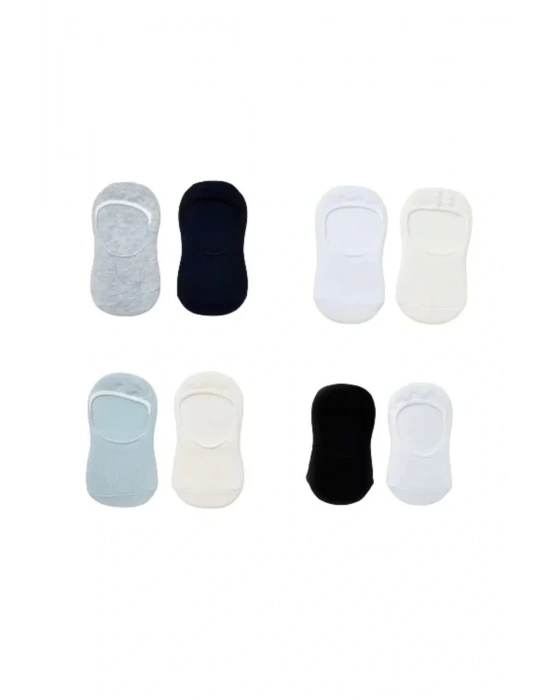 Basic Erkek Babet 2li Çorap Gri Lacivert