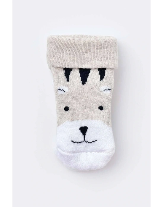 Bebek Havlu Çorap Bej