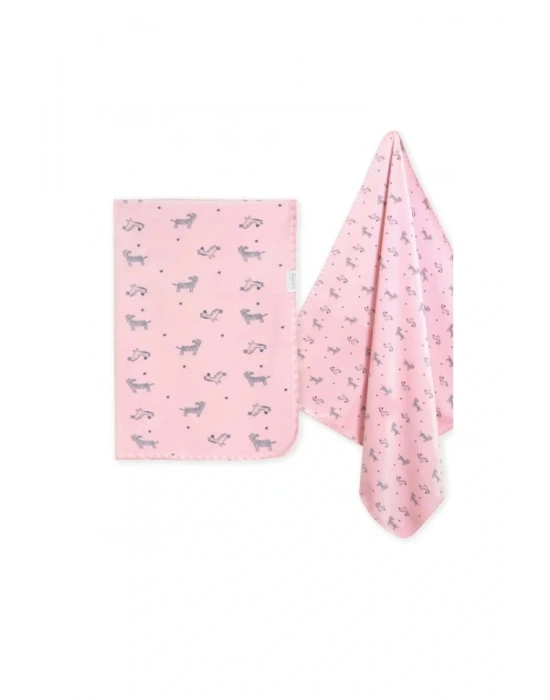 Bibaby Happy Zebra Land Fluffy Bebek Battaniye 64529 Pembe