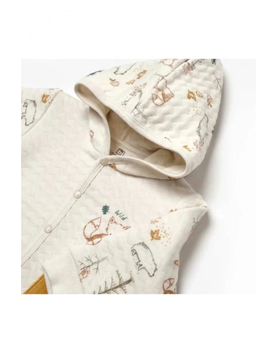 Bibaby Wild Forest Bebek Hırka 61512 Hardal Bej