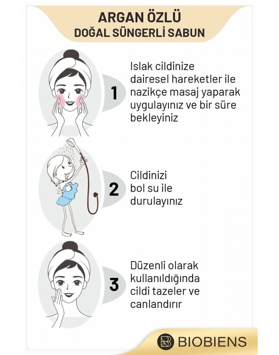 Biobiens Shea Butter Özlü Duş ve Cilde Özel Doğal Süngerli Sabun