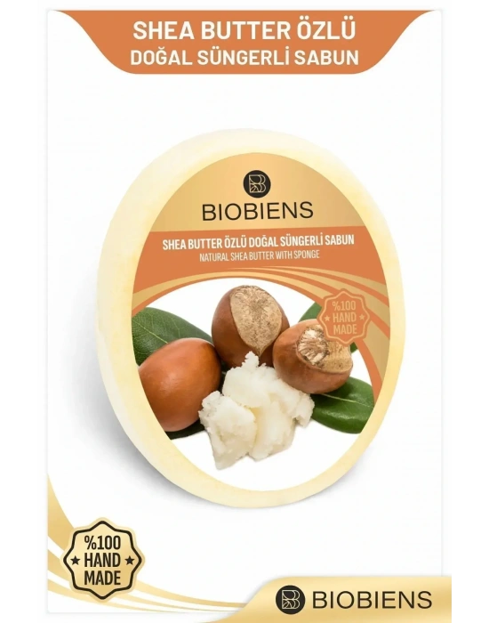 Biobiens Shea Butter Özlü Duş ve Cilde Özel Doğal Süngerli Sabun