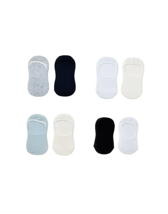 Biorganic Basic Erkek Babet 2li Çorap 68454 Mavi Ekru