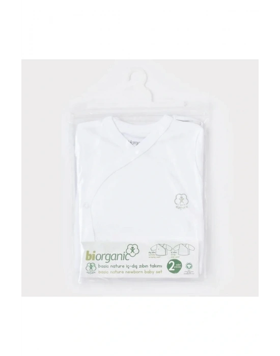 Biorganic Basic Nature İç Dış Bebek Zıbın 73275 Beyaz