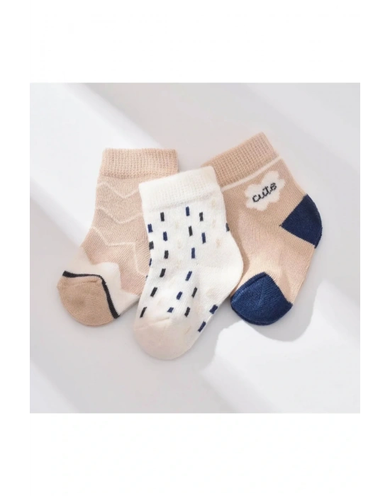 Biorganic Cute Erkek 3lü Çorap 68448 Bej