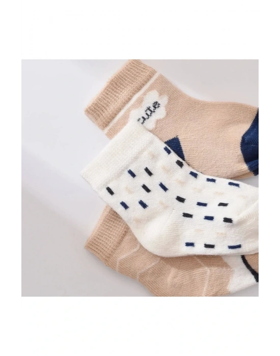 Biorganic Cute Erkek 3lü Çorap 68448 Bej