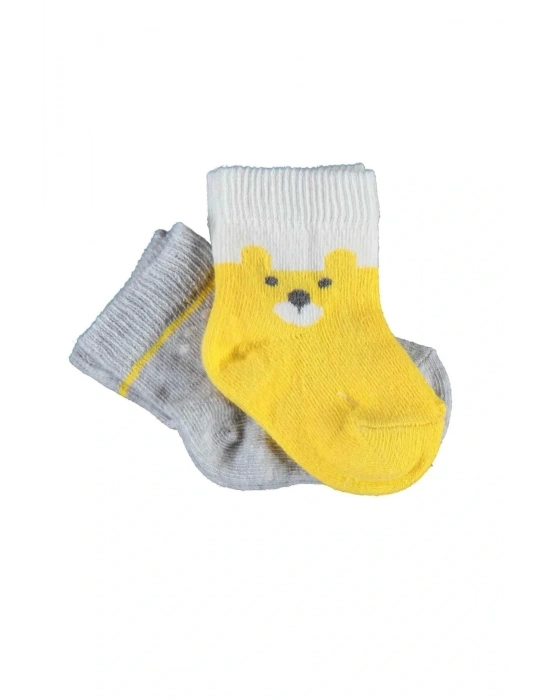 Biorganic Happy Bear 2li Çorap 68413 Sarı