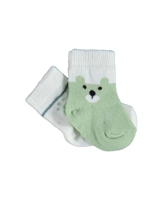 Biorganic Happy Bear 2li Çorap 68413 Yeşil