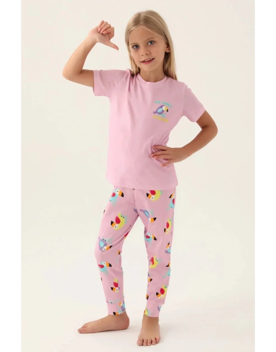 Callım Mor Kadın Kısa Kol Pijama Takımı