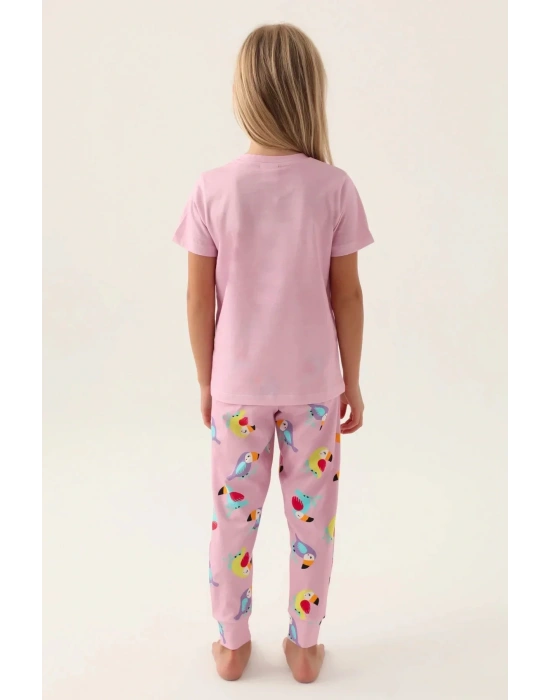 Callım Mor Kadın Kısa Kol Pijama Takımı