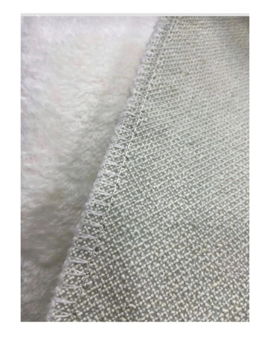 Halı Beyaz Yıkanabilir Kaymaz Taban Peluş