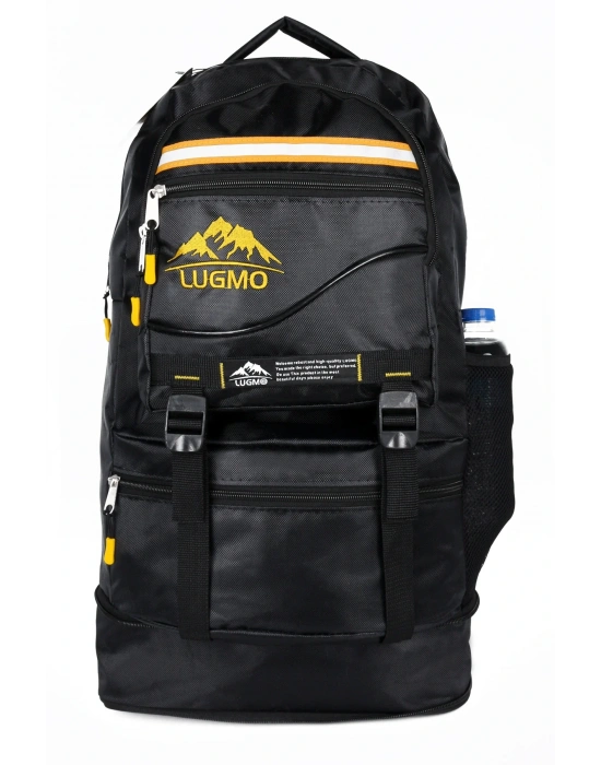 Deprem Çantası Körüklü Reflektörlü 65 Litre Siyah Sarı