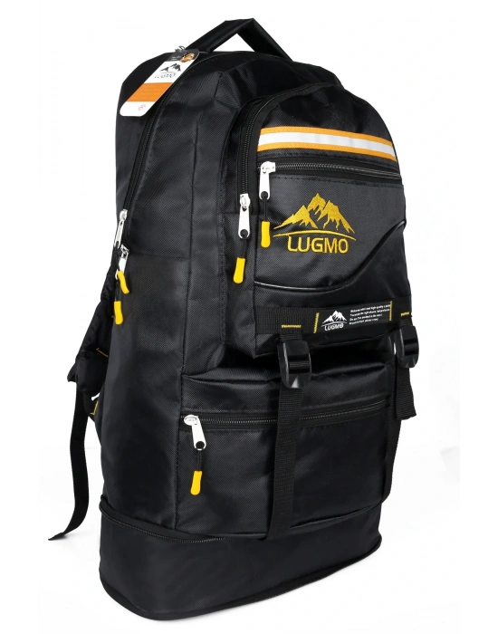 Deprem Çantası Körüklü Reflektörlü 65 Litre Siyah Sarı