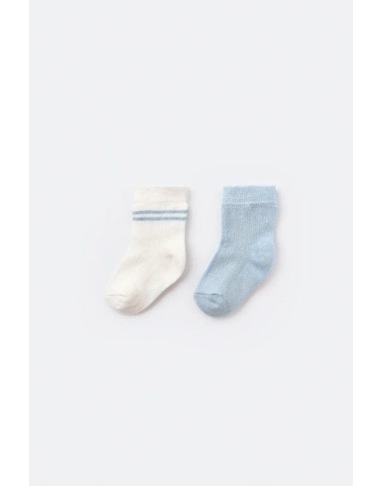 Derby Bamboo 2li Çorap 68386 Ekru Mavi