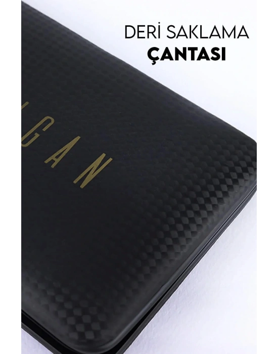 Deri Çantalı 17 Parça Profesyonel Manikür Pedikür Seti Siyah