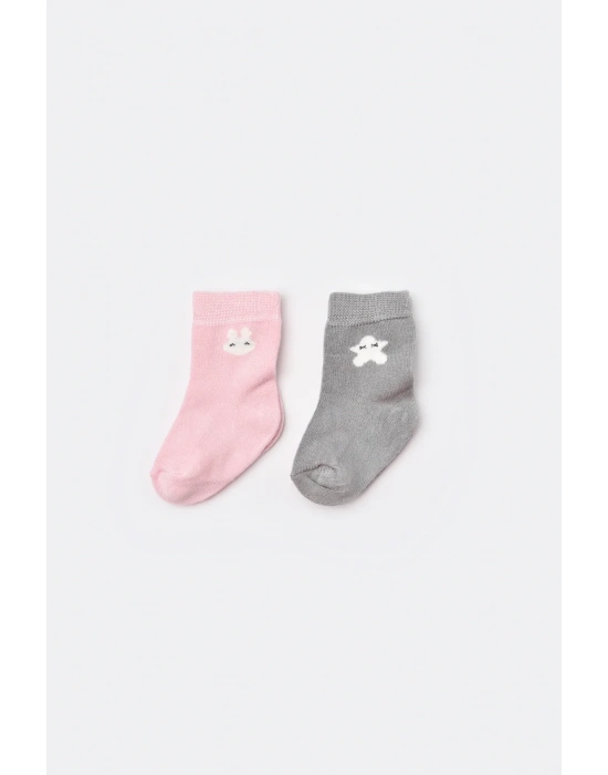 Desenli Bamboo 2li Çorap