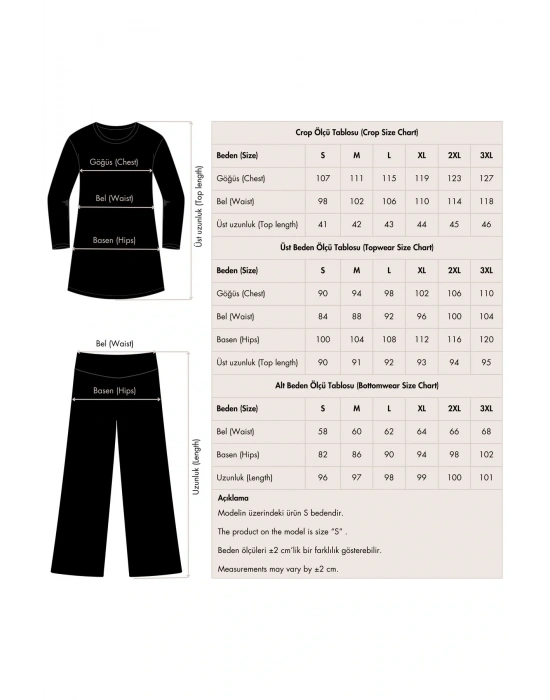 Desenli Crop Tesettür Mayo