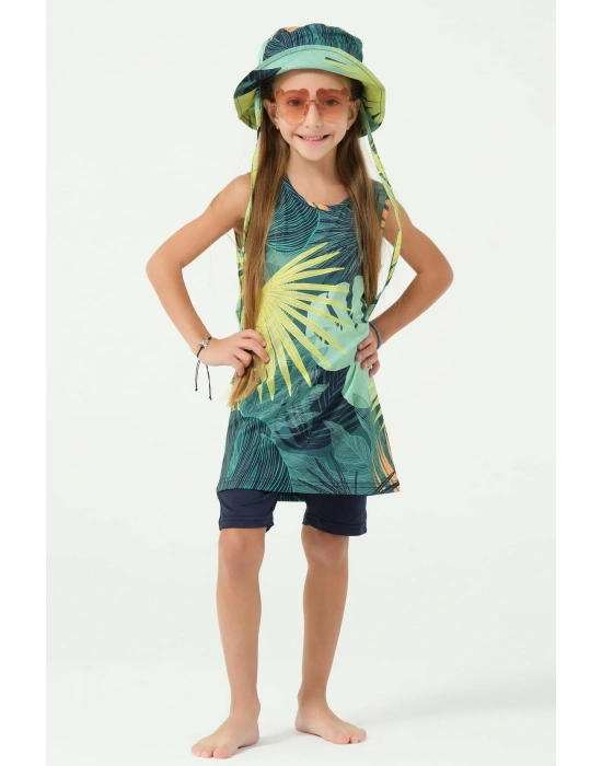 Elisa Şapkalı Sıfır Kol Çocuk Mayo