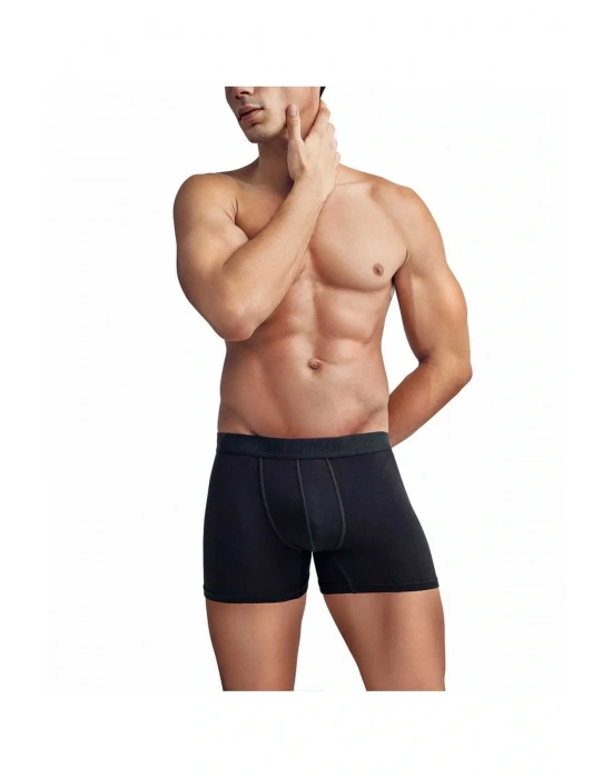 Erkek 3lü Ekonomik Paket Siyah Bambu Yumuşak Dokulu Boxer