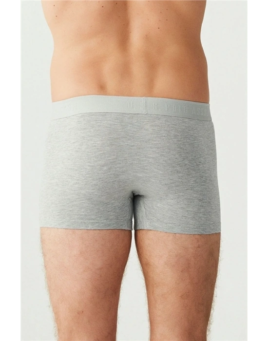 Erkek 3lü Gri Melanj Pamuklu Modal Boxer