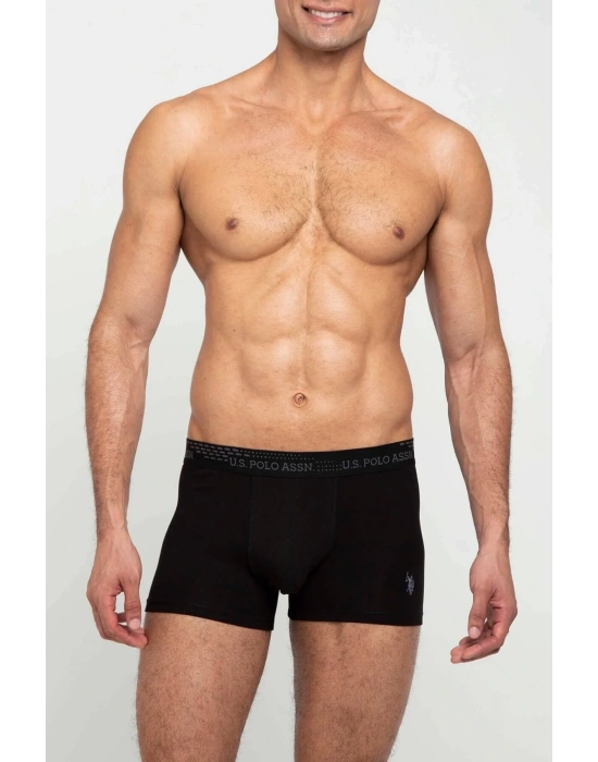 Erkek Antrasit Melanj - Siyah 2 Li Boxer