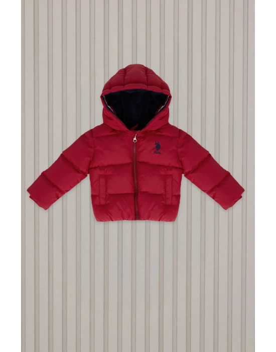 Erkek Bebek Kırmızı Bebek Mont
