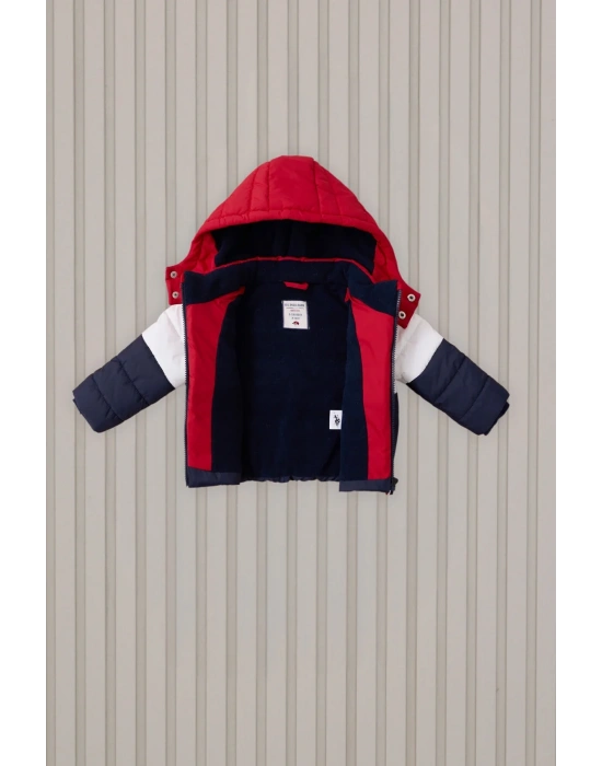 Erkek Bebek Kırmızı Bebek Mont