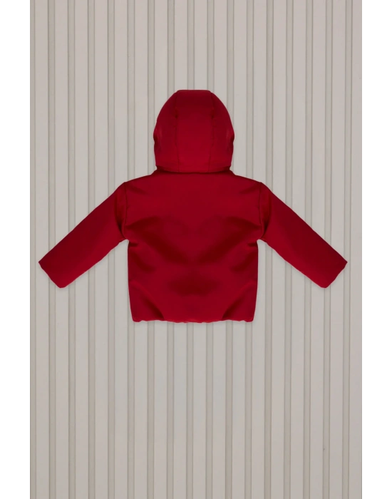Erkek Bebek Kırmızı Bebek Mont