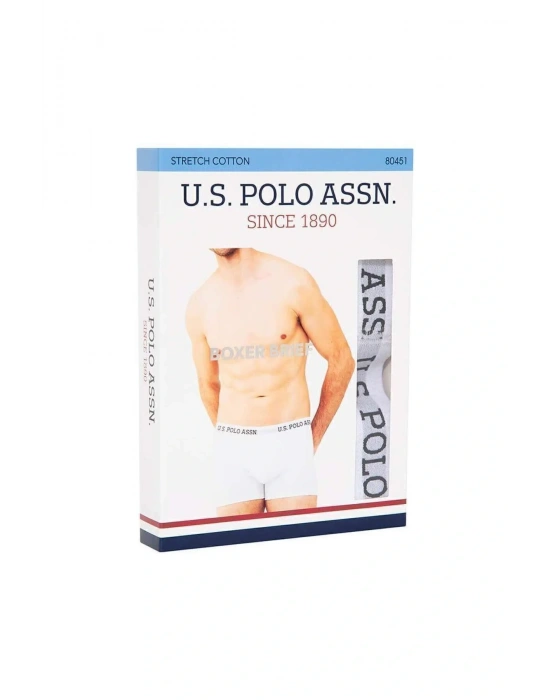 Erkek Beyaz Tekli Cepli Boxer 80451