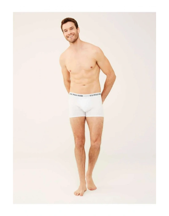 Erkek Beyaz Tekli Cepli Boxer 80451