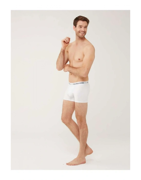Erkek Beyaz Tekli Cepli Boxer 80451