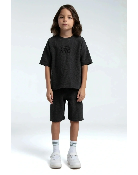 Erkek Çocuk Bermuda Takım - Antrasit