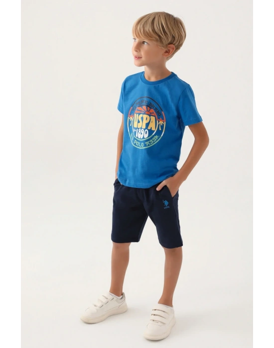 Erkek Çocuk Bermuda Takım - Cobalt