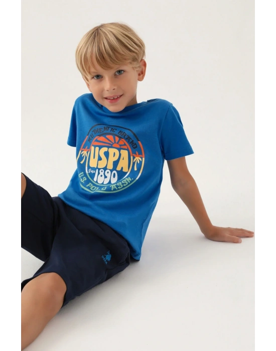 Erkek Çocuk Bermuda Takım - Cobalt