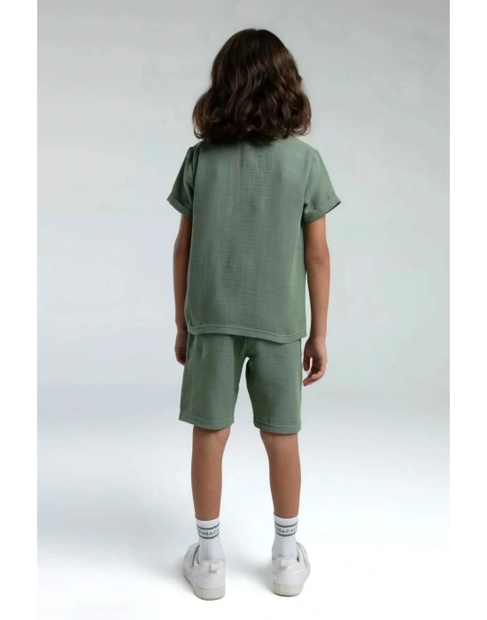 Erkek Çocuk Bermuda Takım - Haki