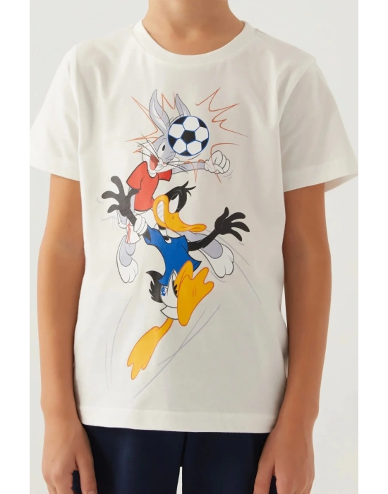 Erkek Çocuk Bermuda Takım - Krem