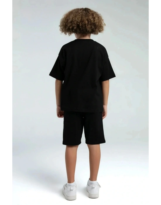 Erkek Çocuk Bermuda Takım - Siyah