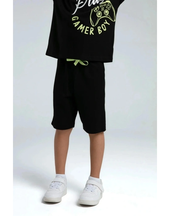 Erkek Çocuk Bermuda Takım - Siyah