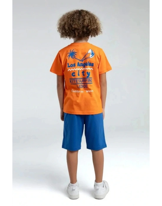 Erkek Çocuk Bermuda Takım - Turuncu