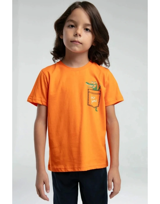 Erkek Çocuk Bermuda Takım - Turuncu